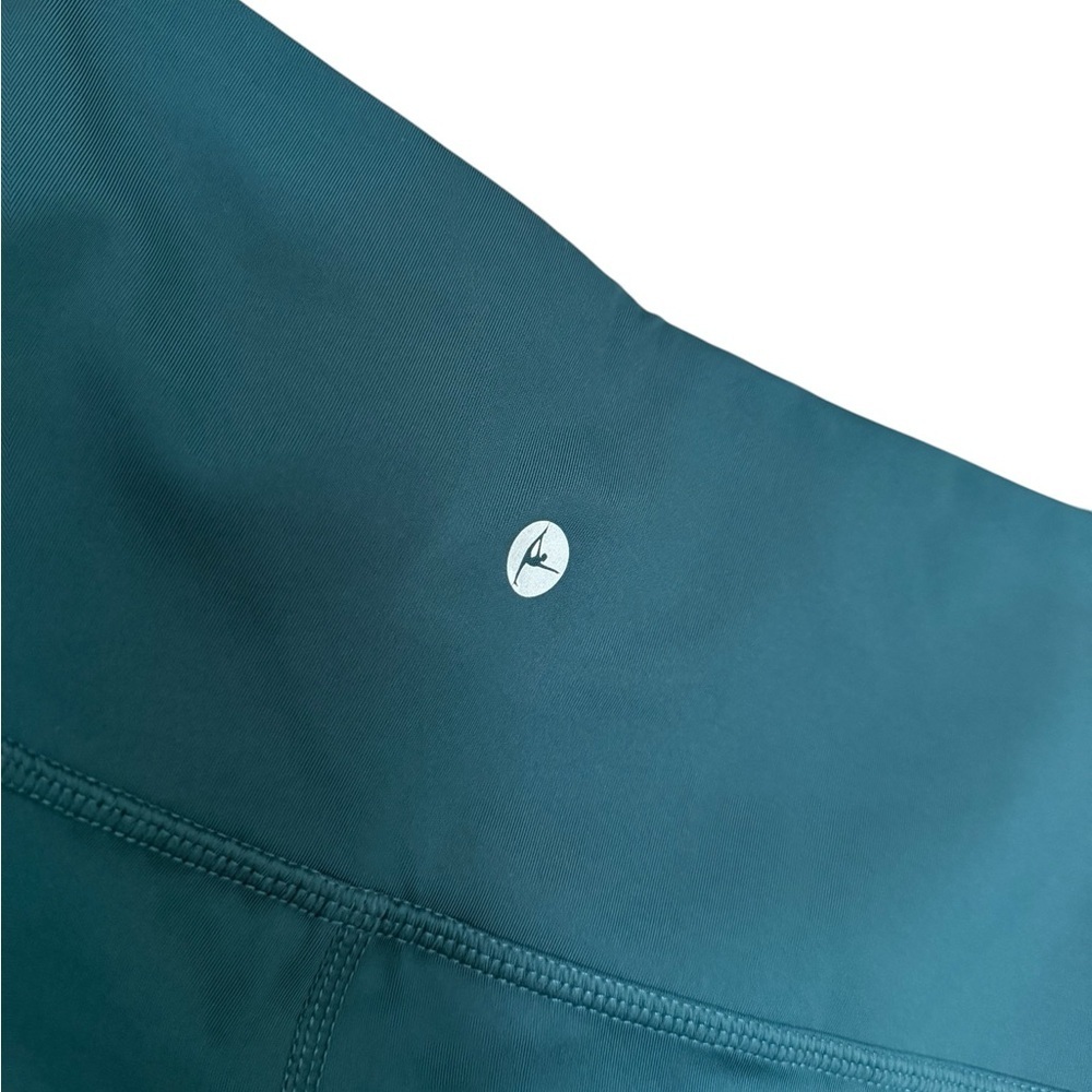Teal High-Waisted Leggings - Picture 5 of 6